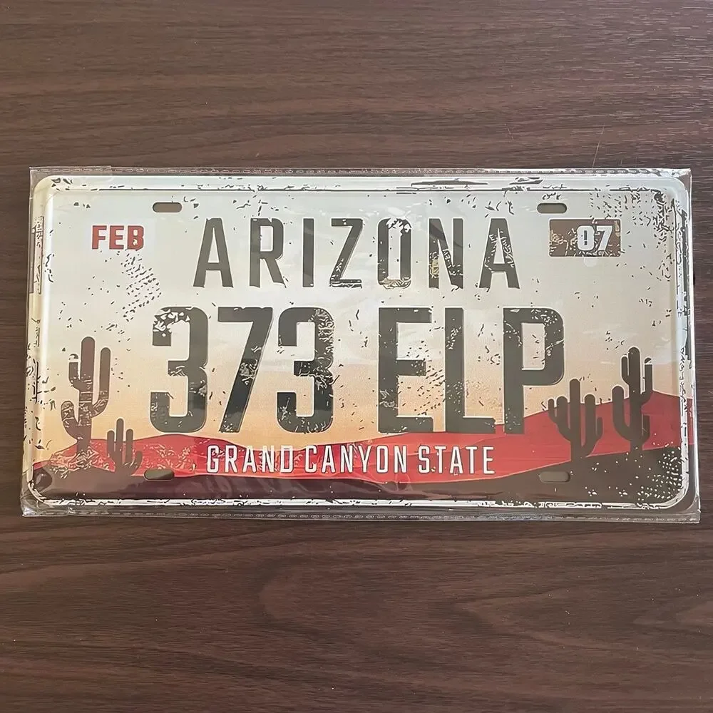 Decorative 6” x 12” Metal Sign ~ Arizona Auto License Plate